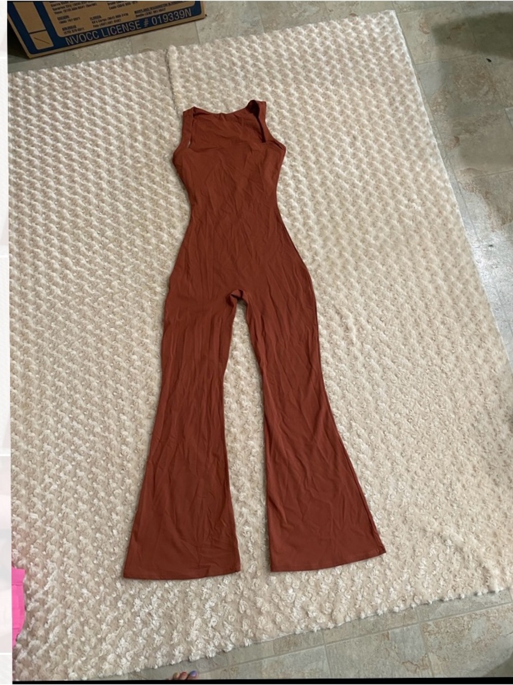 New Women Medium Brown Flare Jumpsuit